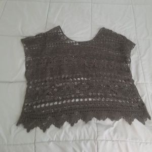Brown crochet blouse
